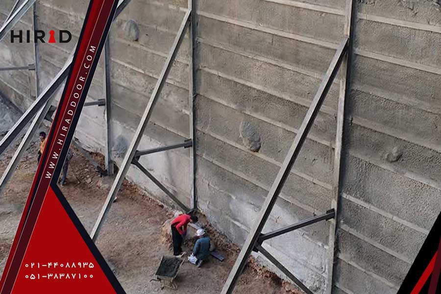 گودبرداری و نصب سازه نگهبان خرپایی